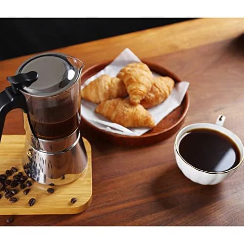 Geesta 6 Cup Stainless Steel Stovetop Espresso Moka Pot | 240ml (8.5oz) for Rich Coffee thumbnail 8