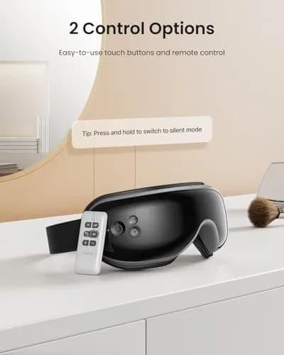 RENPHO Eyeris 1 Eye Massager with Heat & Remote Control | 104-113℉ (40-45℃) Heated Massage thumbnail 4