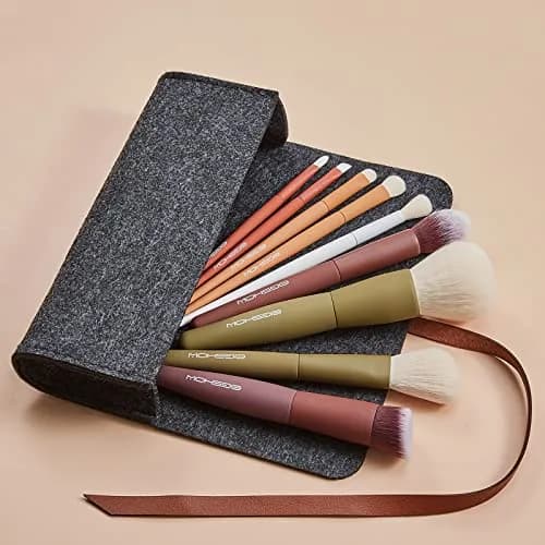 EIGSHOW Makeup Brushes 5 Colors | Ultra Soft Synthetic Kabuki Brush Set for Powder, Blush, Concealers, Contouring, Highlighting thumbnail 7