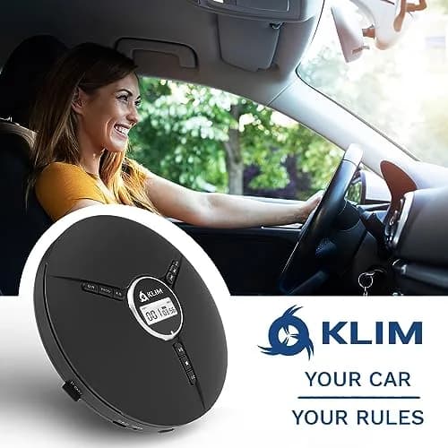KLIM Discman Portable CD Player with Headphones, Built-in Battery, 14-Hour Playtime | Black thumbnail 6