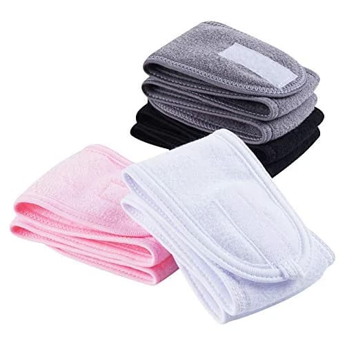 TDHDIKE Adjustable Facial Spa Headband | 24.4 x 3.35 inches (62 x 8.5 cm) thumbnail 5