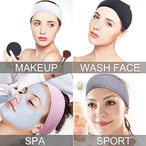 TDHDIKE Adjustable Facial Spa Headband | 24.4 x 3.35 inches (62 x 8.5 cm) thumbnail 6