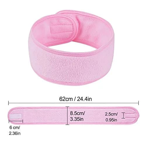 TDHDIKE Adjustable Facial Spa Headband | 24.4 x 3.35 inches (62 x 8.5 cm) thumbnail 2