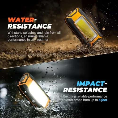 innofox 2-Pack LED Rechargeable Magnetic Work Light 1500 Lumens | Versatile & Durable, 3 Modes, USB Power Bank, Drop-Tested thumbnail 7