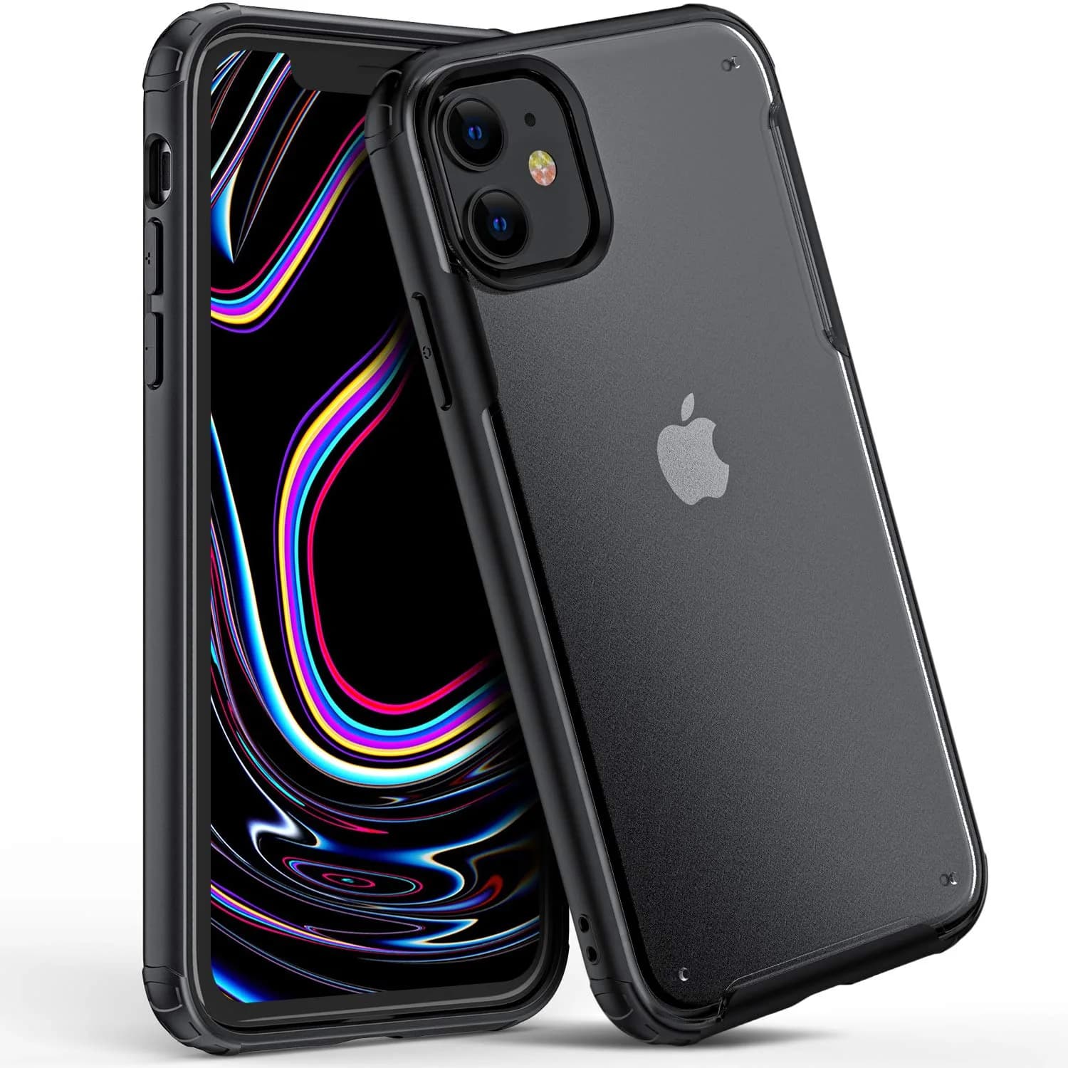 ORIbox Case Compatible with iPhone 11 | Translucent Matte, Shatterproof & Scratch Resistant — Matte Black