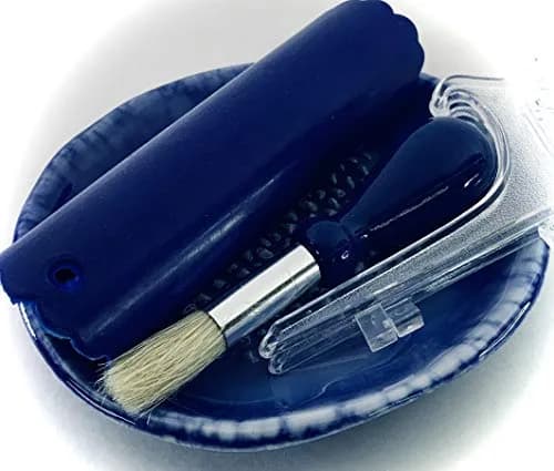 BonCera Ceramic Garlic Grater Plate 4-Piece Set - Blue Ocean Glazed | Versatile Kitchen Tool for Garlic, Ginger & Fruits thumbnail 7