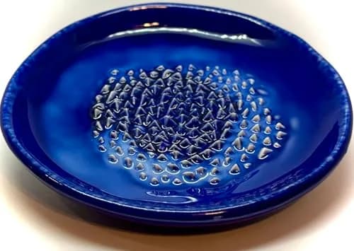 BonCera Ceramic Garlic Grater Plate 4-Piece Set - Blue Ocean Glazed | Versatile Kitchen Tool for Garlic, Ginger & Fruits thumbnail 8