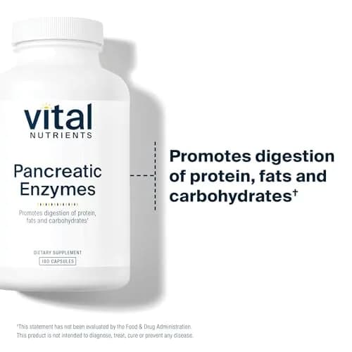 Vital Nutrients Pancreatic Enzymes 1000mg 180 Capsules | Supports Digestion & Nutrient Absorption thumbnail 3