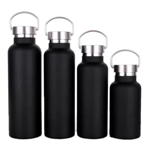 Gteller Double Walled Stainless Steel Vacuum Insulated Sports Water Bottle with Portable Stainless Lid, Wide Mouth (Blue 12oz) thumbnail 3