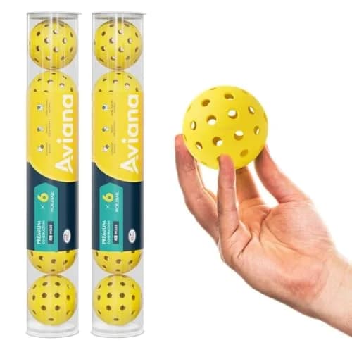 Pro Aviana Pickleball Ball Set | USAPA Approved Outdoor Tournament Balls | 12 Pack, Yellow thumbnail 1