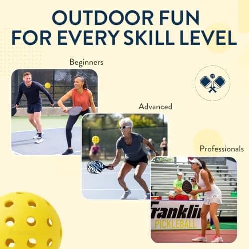 Pro Aviana Pickleball Ball Set | USAPA Approved Outdoor Tournament Balls | 12 Pack, Yellow thumbnail 5
