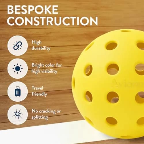 Pro Aviana Pickleball Ball Set | USAPA Approved Outdoor Tournament Balls | 12 Pack, Yellow thumbnail 6