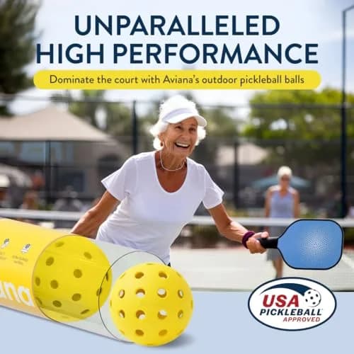 Pro Aviana Pickleball Ball Set | USAPA Approved Outdoor Tournament Balls | 12 Pack, Yellow thumbnail 7
