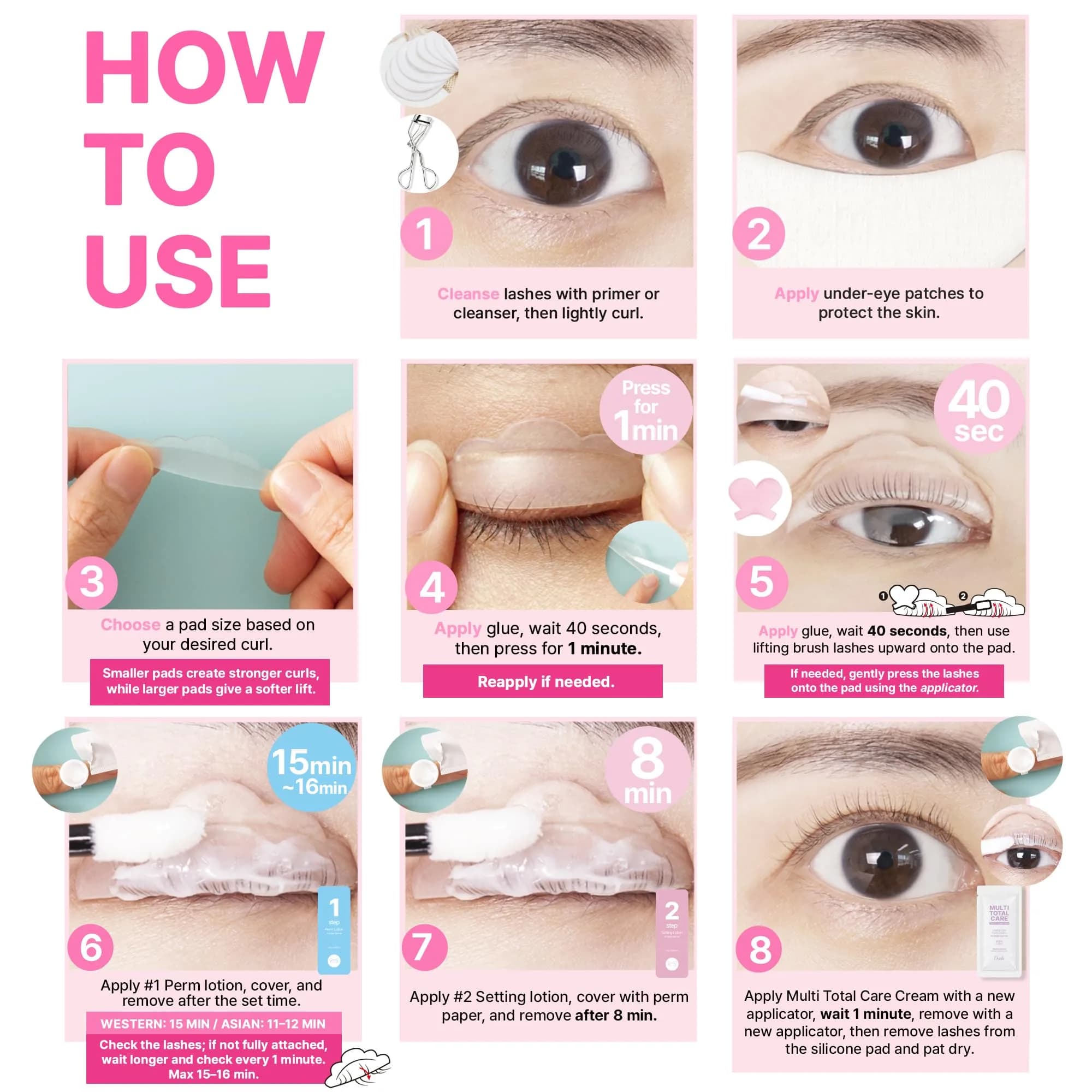 CLIONE PRIME Lash Lift Kit - Korean Cosmetic Product for Eyebrow Lamination & Eyelash Perming | 97 Piece Set - view 5