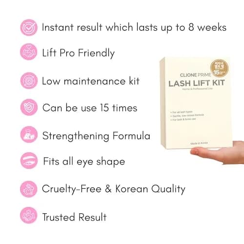 CLIONE PRIME Lash Lift Kit - Korean Cosmetic Product for Eyebrow Lamination & Eyelash Perming | 97 Piece Set thumbnail 6