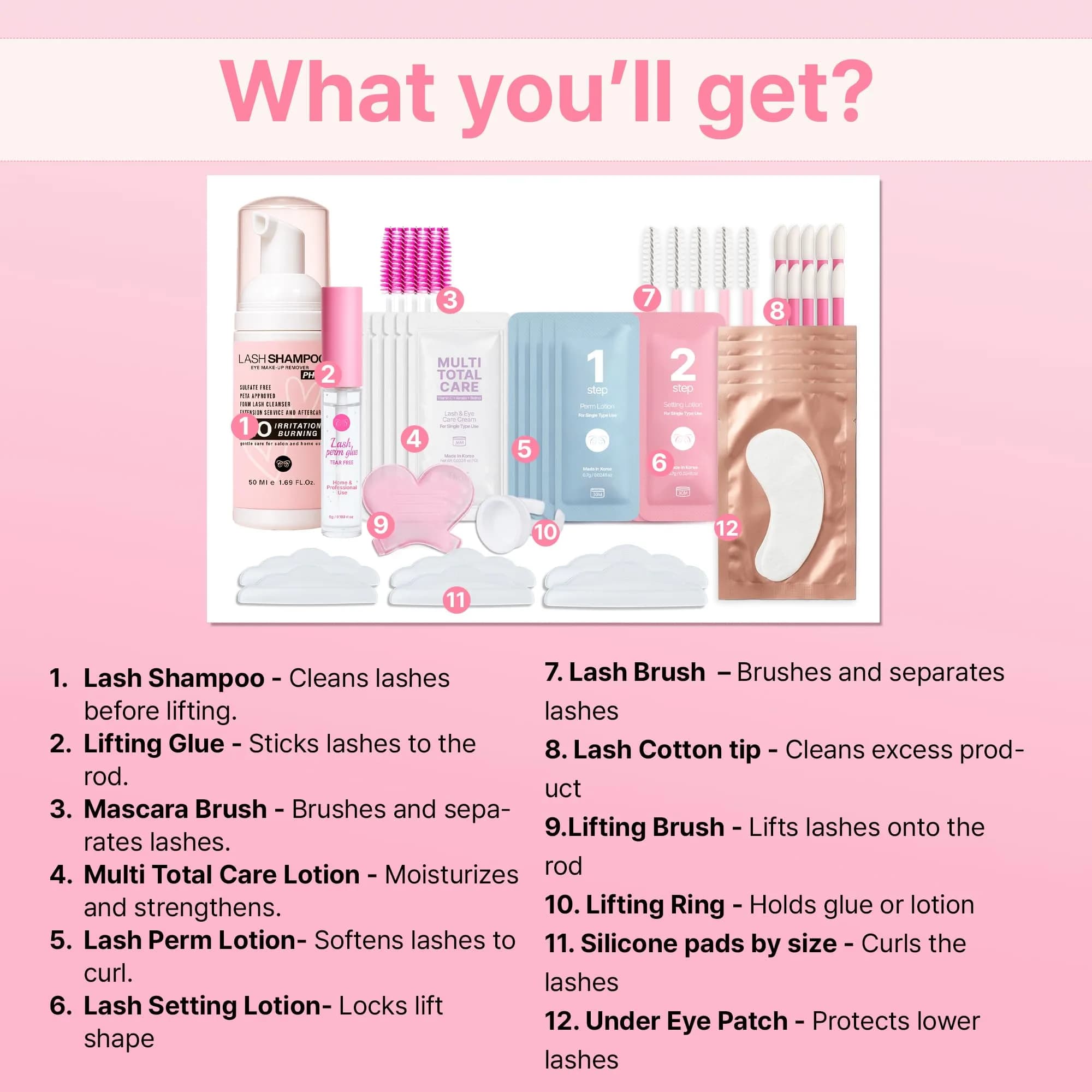 CLIONE PRIME Lash Lift Kit - Korean Cosmetic Product for Eyebrow Lamination & Eyelash Perming | 97 Piece Set - view 7