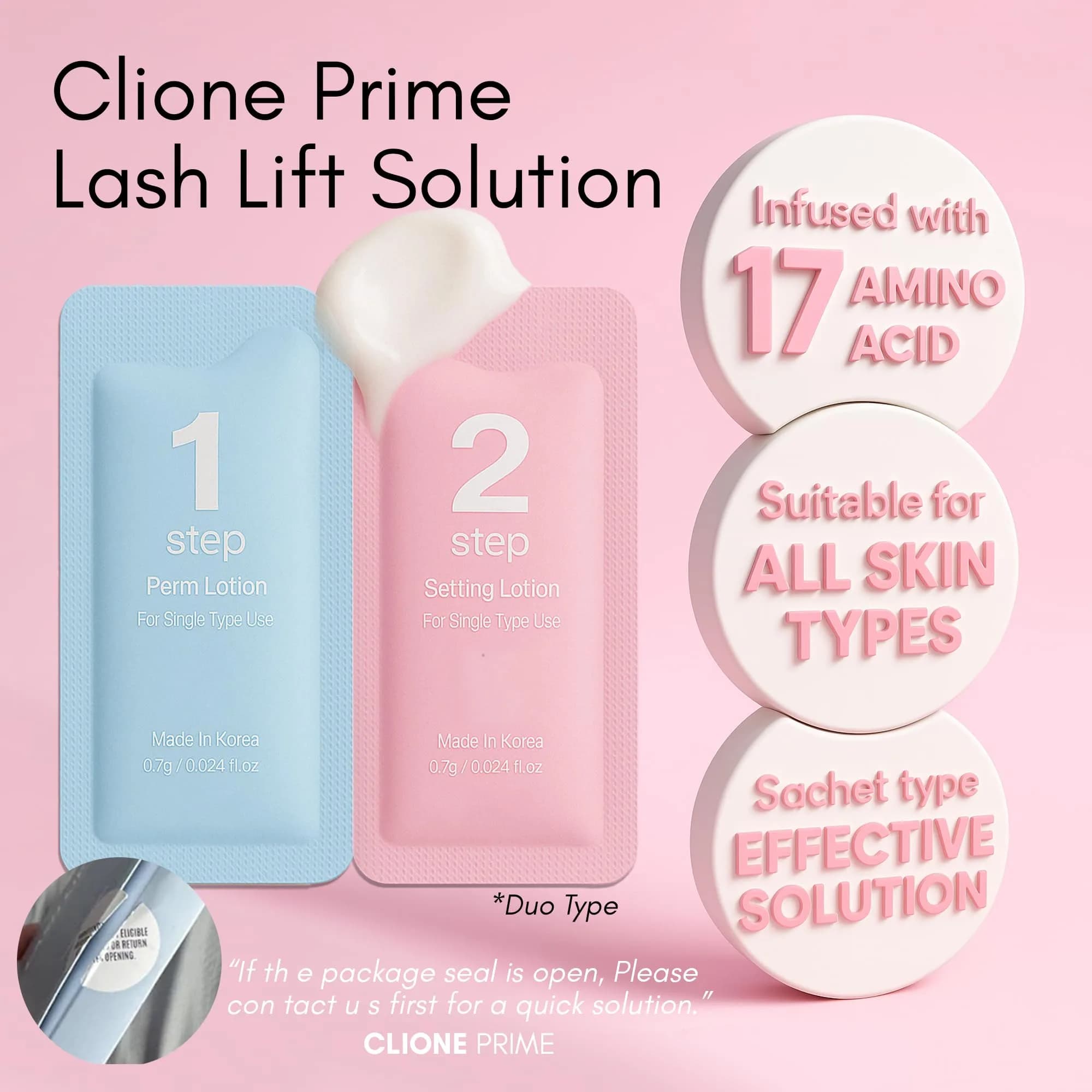 CLIONE PRIME Lash Lift Kit - Korean Cosmetic Product for Eyebrow Lamination & Eyelash Perming | 97 Piece Set - view 8