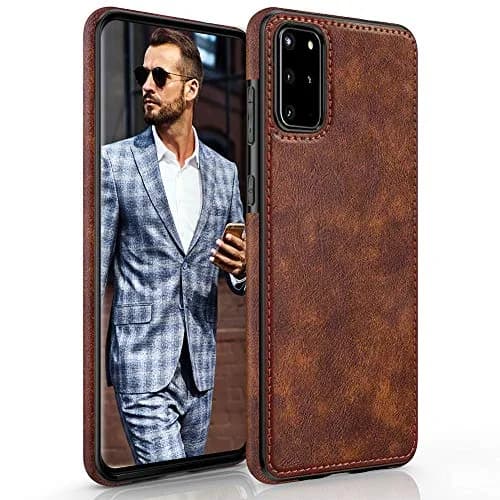 LOHASIC Leather Case for Samsung Galaxy S20 Plus 6.7" | Slim, Shockproof & Elegant thumbnail 1