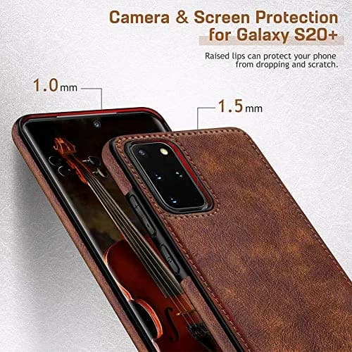 LOHASIC Leather Case for Samsung Galaxy S20 Plus 6.7" | Slim, Shockproof & Elegant thumbnail 5