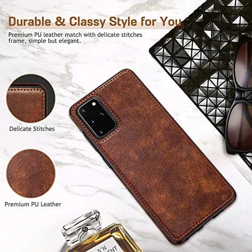 LOHASIC Leather Case for Samsung Galaxy S20 Plus 6.7" | Slim, Shockproof & Elegant thumbnail 3
