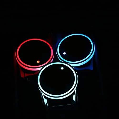 WedFeir LED Cup Holder Lights 7cm (2.75in) Round | 7 Colors & 3 Modes for Car Interior Atmosphere thumbnail 3