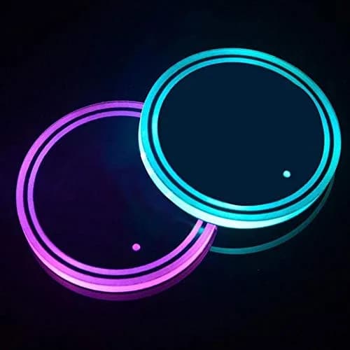 WedFeir LED Cup Holder Lights 7cm (2.75in) Round | 7 Colors & 3 Modes for Car Interior Atmosphere thumbnail 1