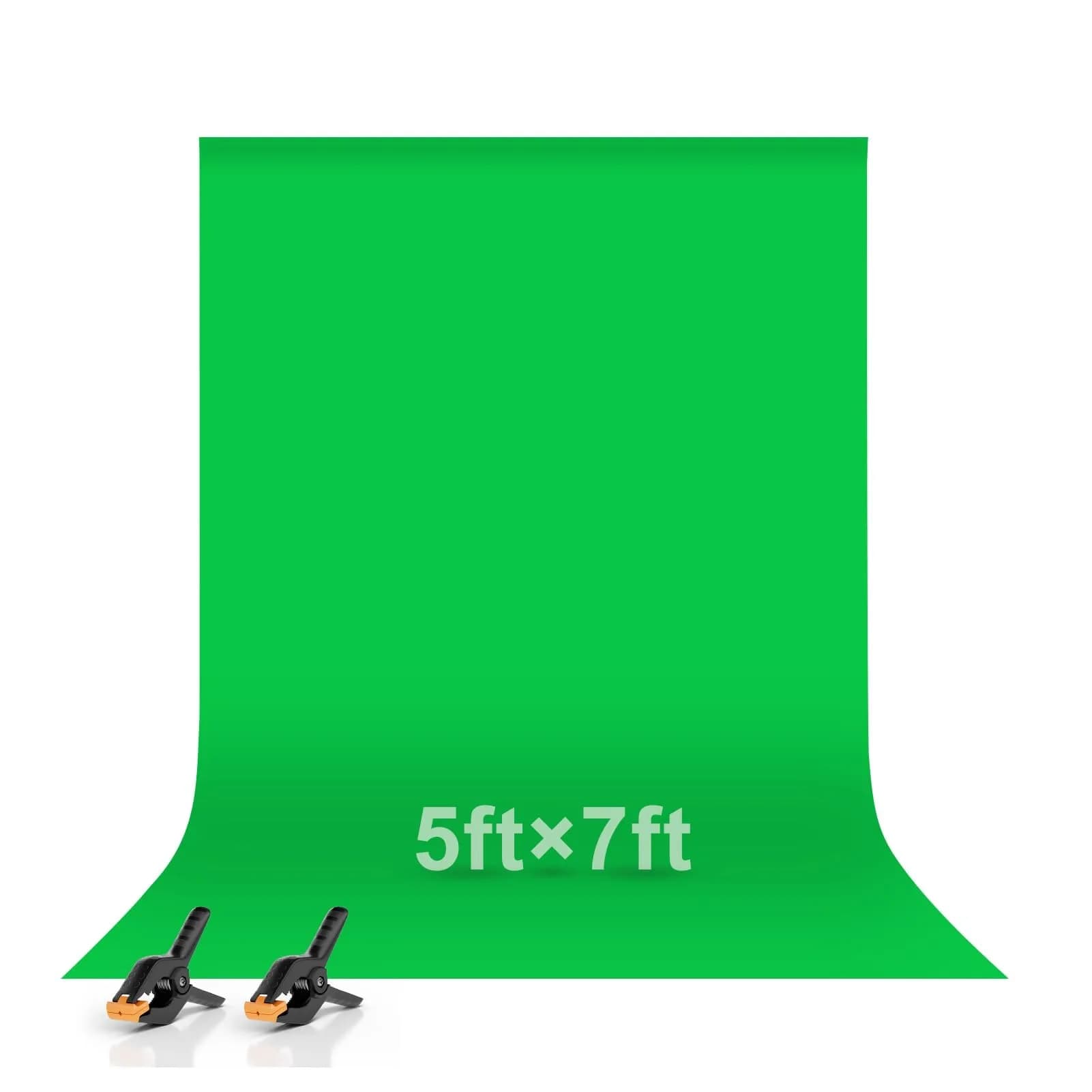 EMART 5x7Ft Green Screen Backdrop Polyester Wrinkle-Resistant for Photography & Streaming - main product image