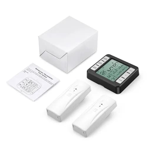 ORIA Wireless Refrigerator Thermometer with 2 Sensors & Alarm, Black | Indoor/Outdoor -40°C to 60°C thumbnail 8