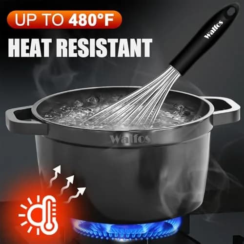 Walfos Stainless Steel Balloon Whisk Set (7"+9"+11") | 3-Piece Heavy Duty Egg Frother for Cooking thumbnail 5