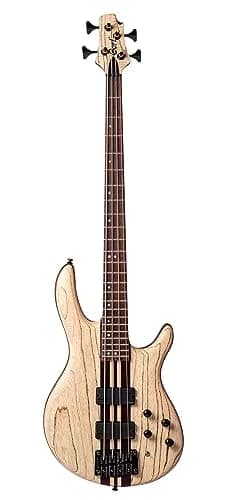 Cort Artisan A4 Ultra Ash Bass Guitar, Etched Natural Black | Modern Ash & Mahogany Bass for Rock & Studio thumbnail 1