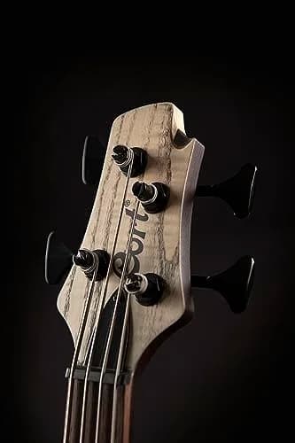 Cort Artisan A4 Ultra Ash Bass Guitar, Etched Natural Black | Modern Ash & Mahogany Bass for Rock & Studio thumbnail 4
