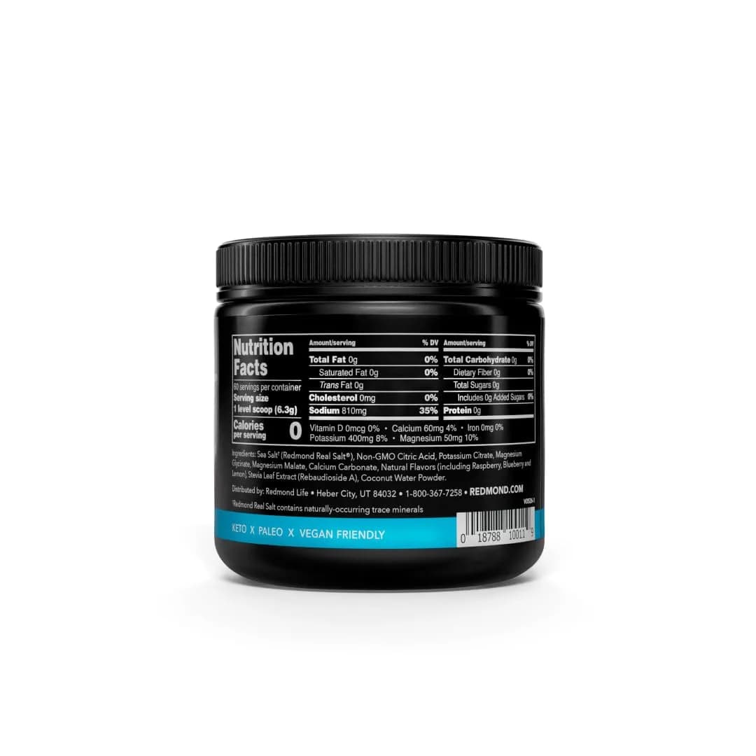 REDMOND Re-Lyte Hydration Electrolyte Mix Powder Limited Edition Mixed Berry 216g (7.62 oz) - Essential Minerals for Rehydration - view 2