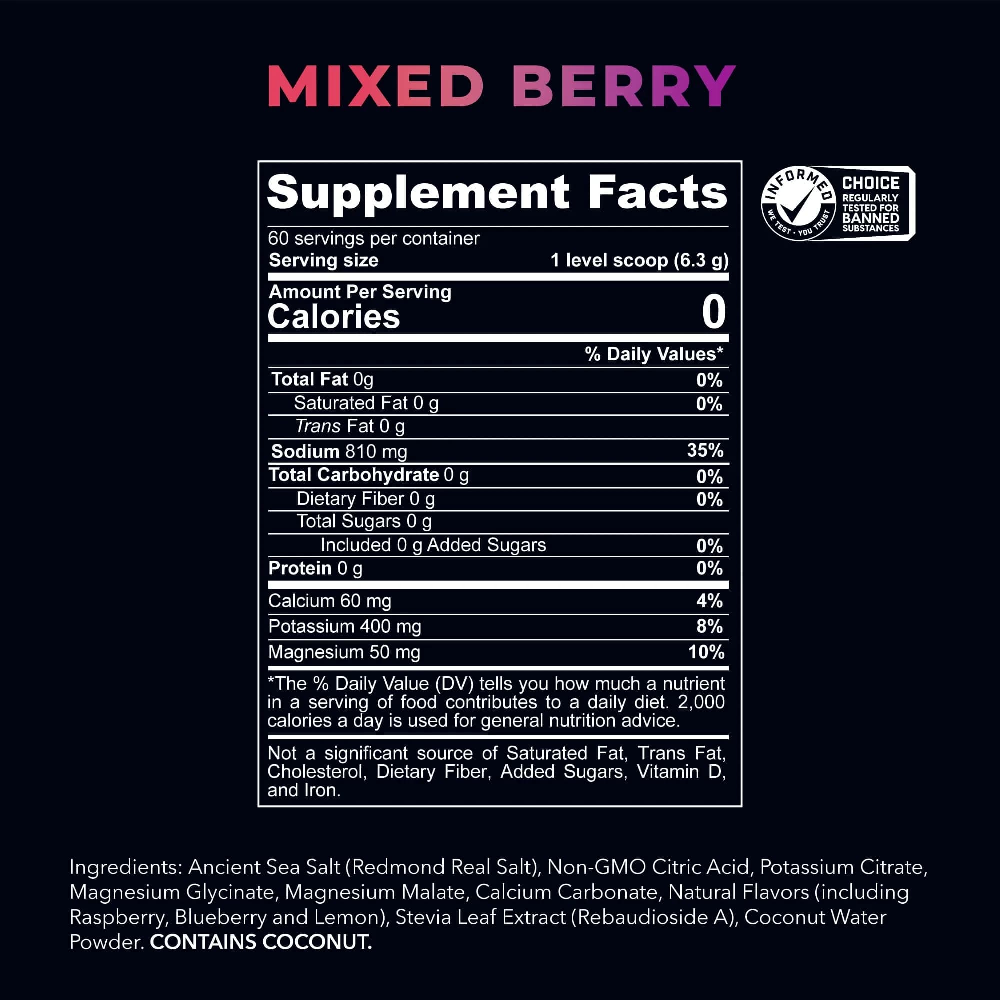 REDMOND Re-Lyte Hydration Electrolyte Mix Powder Limited Edition Mixed Berry 216g (7.62 oz) - Essential Minerals for Rehydration - view 3