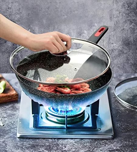 ELKKNOVE Glass Lid for Frying Pan 24cm | Tempered Glass with Silicone Ring & Handle thumbnail 7