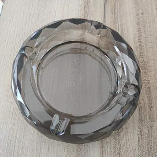 HOSTEESSCHOICE Crystal Glass Ashtray | Round Crystal Decor for Home & Office thumbnail 5