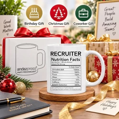 Andaz Press Funny 11oz Ceramic Coffee Mug Thank You Gift for Recruiters | Novelty Gag Birthday Christmas thumbnail 5