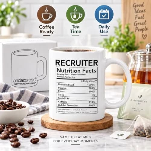 Andaz Press Funny 11oz Ceramic Coffee Mug Thank You Gift for Recruiters | Novelty Gag Birthday Christmas thumbnail 7