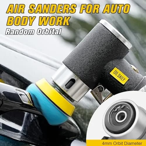 SI FANG 1'' 2'' 3'' Mini Random Orbital Air Sander Kit | 748g (1.65 lb) Pneumatic DA Polisher thumbnail 4
