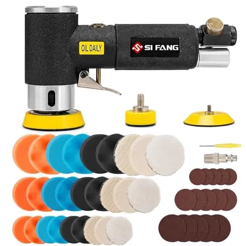 SI FANG 1'' 2'' 3'' Mini Random Orbital Air Sander Kit | 748g (1.65 lb) Pneumatic DA Polisher thumbnail 1