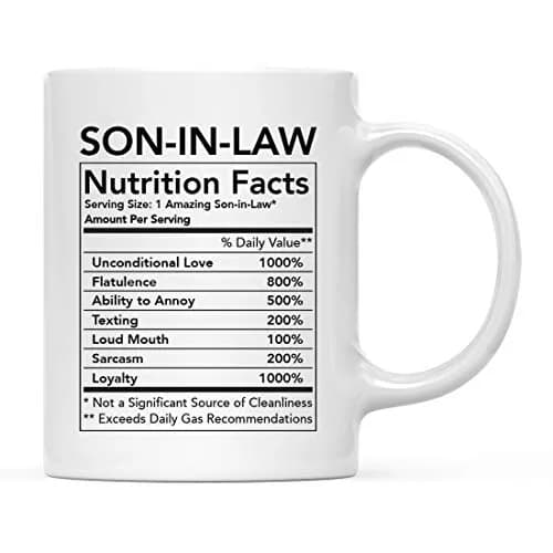 Andaz Press Funny 11oz Ceramic Coffee Tea Mug Thank You Gift Son-in-Law | Novelty Gag Birthday Christmas thumbnail 1