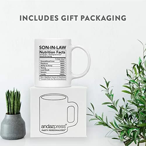 Andaz Press Funny 11oz Ceramic Coffee Tea Mug Thank You Gift Son-in-Law | Novelty Gag Birthday Christmas thumbnail 4