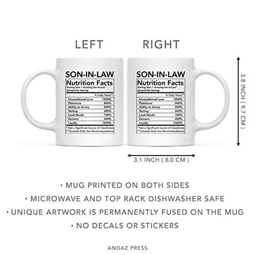 Andaz Press Funny 11oz Ceramic Coffee Tea Mug Thank You Gift Son-in-Law | Novelty Gag Birthday Christmas thumbnail 5