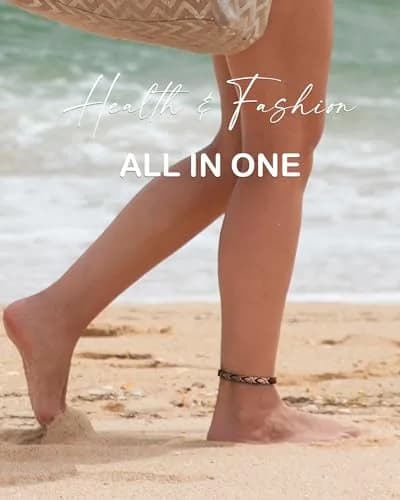 Feraco 99.99% Pure Copper Magnetic Anklets for Women X Shape 25cm (9.84 inch) | Hypoallergenic & Lead-Free thumbnail 2