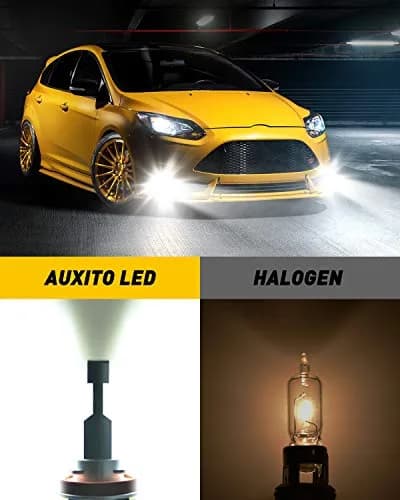 AUXITO H11/H8/H16 LED Fog Light Bulbs 6500K Cool White 6000LM (Pack of 2) | Fanless Design for Brighter Fog & DRL thumbnail 6
