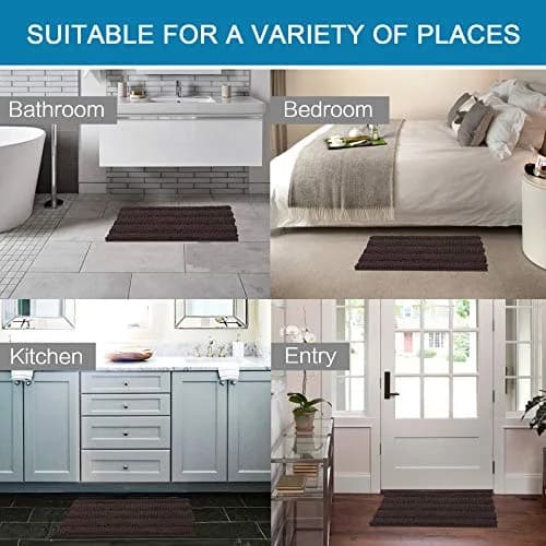 H.VERSAILTEX Thick Chenille Bathroom Rug Mat Set 2 Piece | Extra Soft & Absorbent thumbnail 6