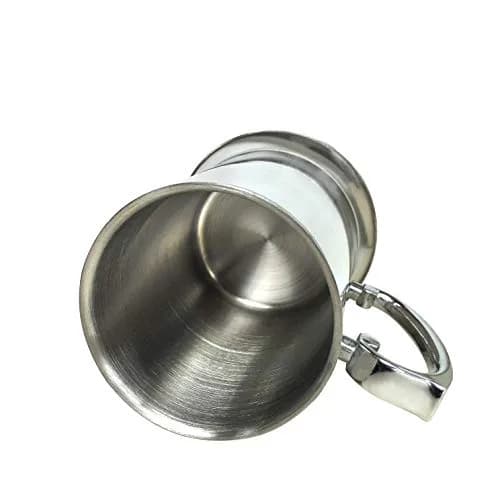 N2 20oz Double Wall Stainless Steel Beer Mug Shaker Handle Silver | Classic 18/8 Steel Drinkware (20oz, 580ml) thumbnail 4
