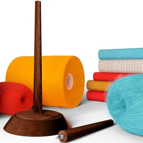 BarvA Wooden Yarn Holder with Bearing Spinner & Extra Spindle | 10.0 kg (22 Lb) Capacity thumbnail 6