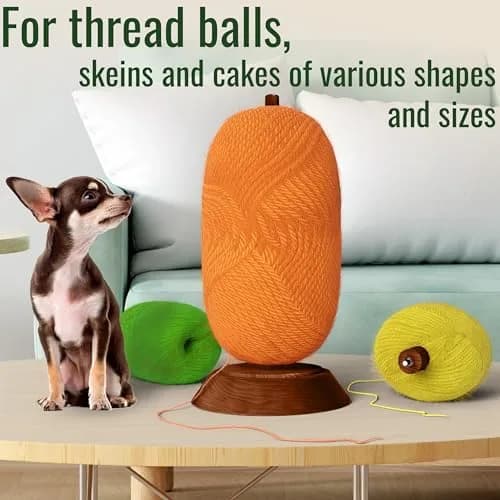 BarvA Wooden Yarn Holder with Bearing Spinner & Extra Spindle | 10.0 kg (22 Lb) Capacity thumbnail 2