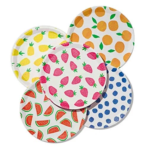 Coterie Fruit Large Paper Plates 9.25" | Summer Party, Kids Birthday, Baby Shower thumbnail 1