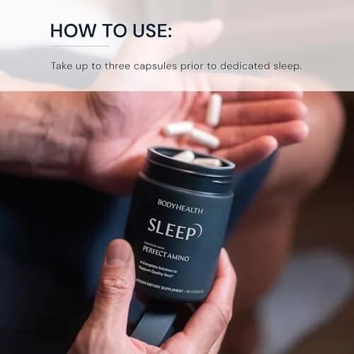 BodyHealth Sleep, Sleep Aid & Supplement for Adults, 3 mg Melatonin, Non-Habit Forming, 90 Capsules | Deep Rest & Stress Relief thumbnail 5